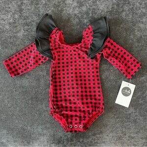 NWT This Tribe of Three Checkered Leotard Size 12-24 Months